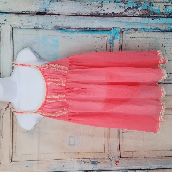 Y2K 2005 Victoria’s Secrets 2 piece pink babydoll slip/matching panty - Picture 1 of 8